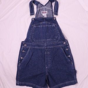 medium wash overalls !